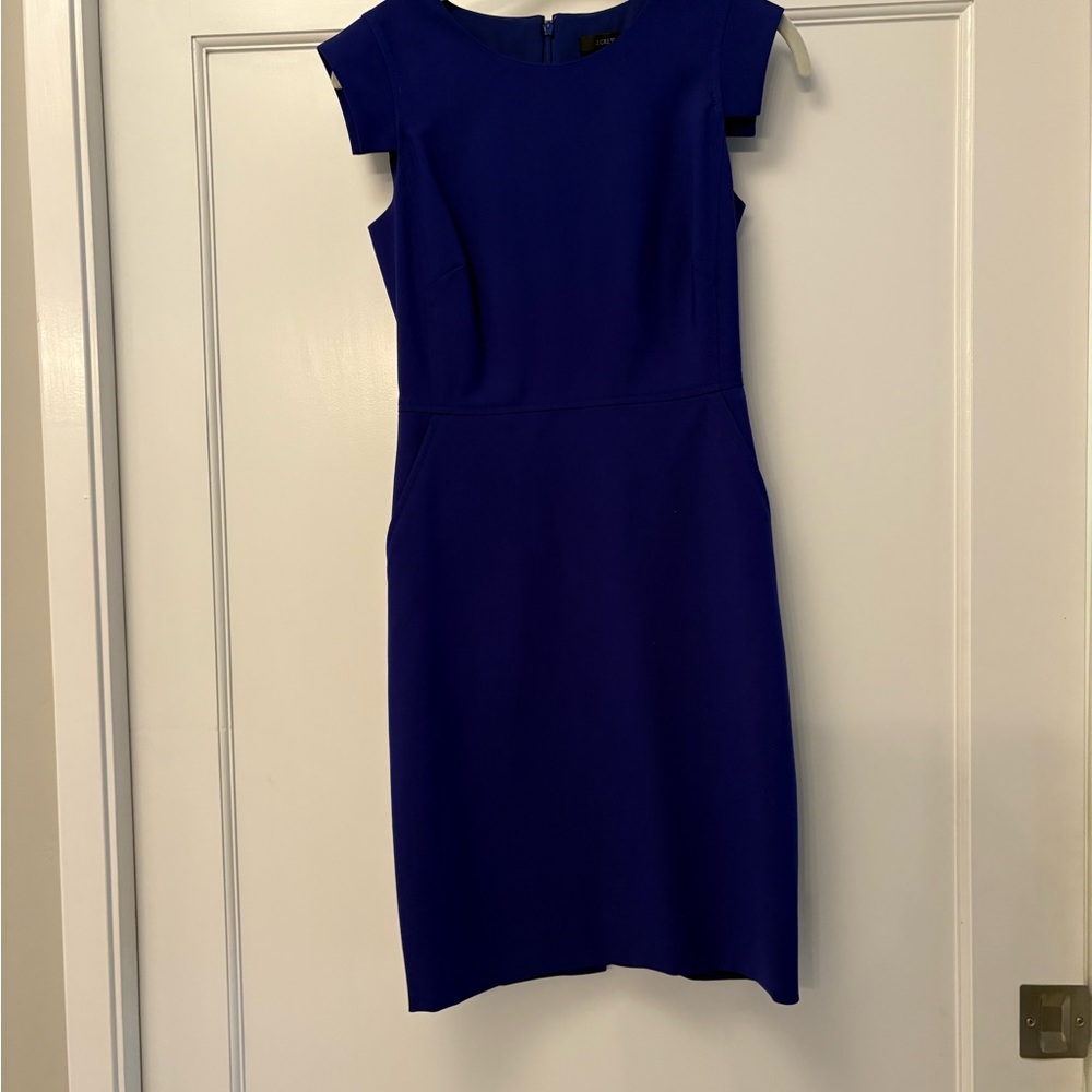J. Crew Royal Blue Resume Dress